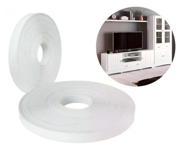 Tapacanto Filo Pvc Blanco 22 Mm Preencolado X50m