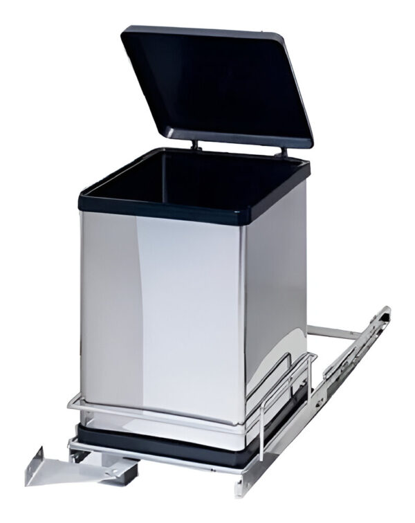 Porta Residuos basura  Extraíble Bajo Mesada Cocina Acero Inoxidable