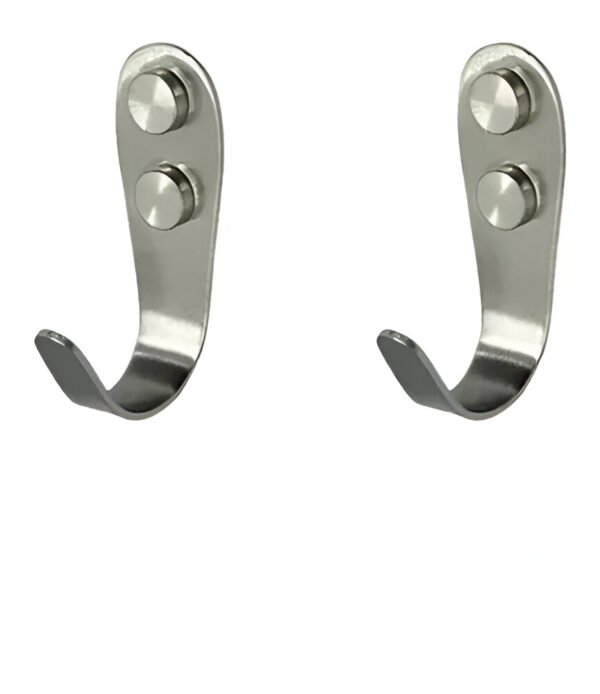 Percha Perchero Simple Baño Acero Inoxidable Atornillar X2