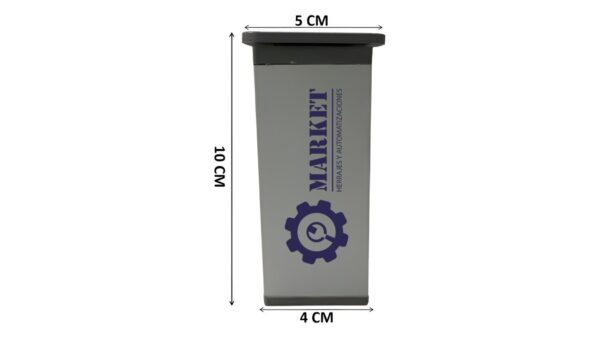 Pata De Aluminio Cuadrad 10 Cm Gris Mesa Mueble Regulable X4 - Imagen 2