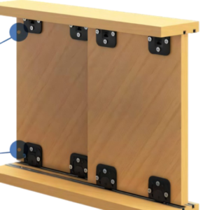 Kit De Frente Muebles C/guias De Aluminio 1.5mts 20kg