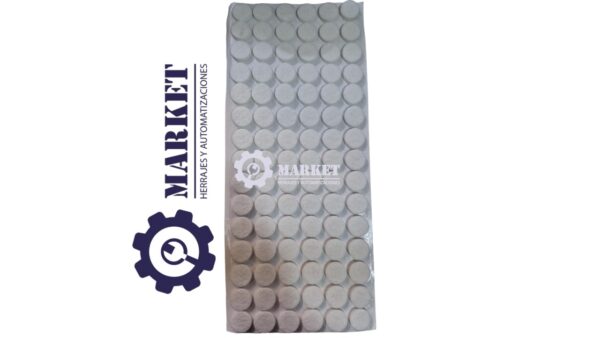 Felpa Autoadhesiva Redonda BLANCO 17mm X4 Sillas Muebles Patas