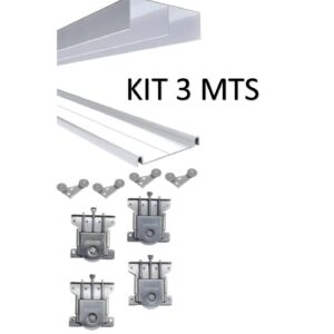KIT PARA  PLACARD 3MTS 2 PUERTAS  (SIN MANIJON )