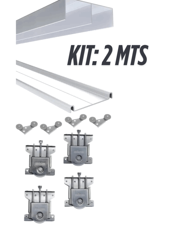 KIT PARA  PLACARD 2MTS 2 PUERTAS  (SIN MANIJON )