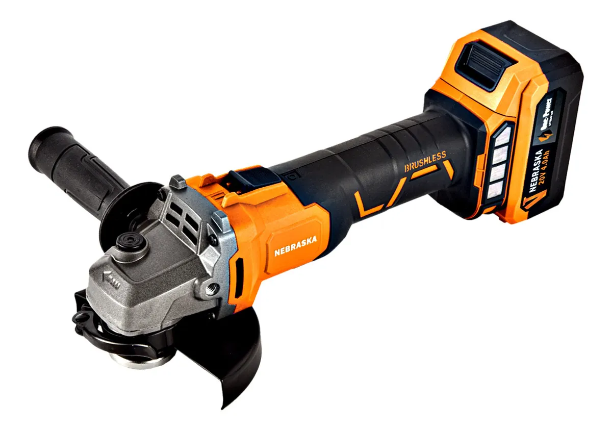 AMOLADORA ANGULAR 115MM (4 1/2") 8.500 RPM BRUSHLESS ONE-POWER 20V C/MALETIN