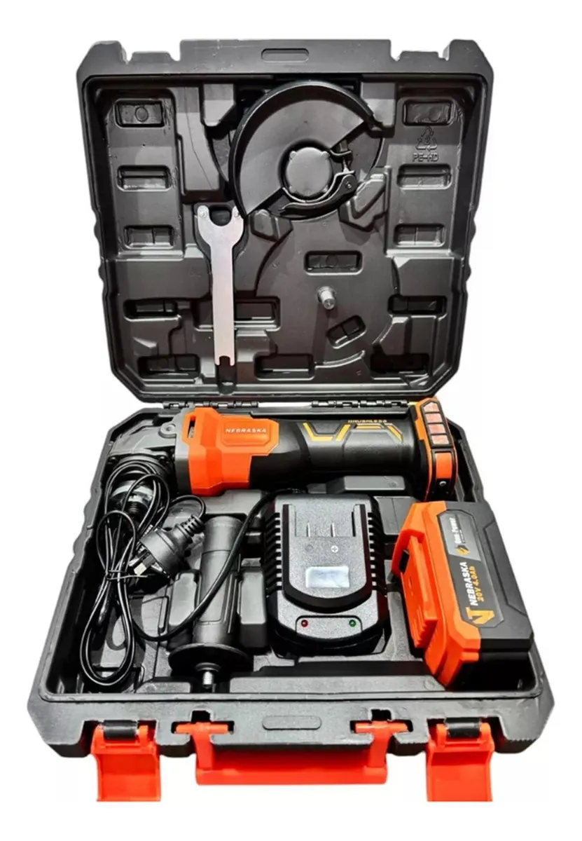 AMOLADORA ANGULAR 115MM (4 1/2") 8.500 RPM BRUSHLESS ONE-POWER 20V C/MALETIN - Imagen 2