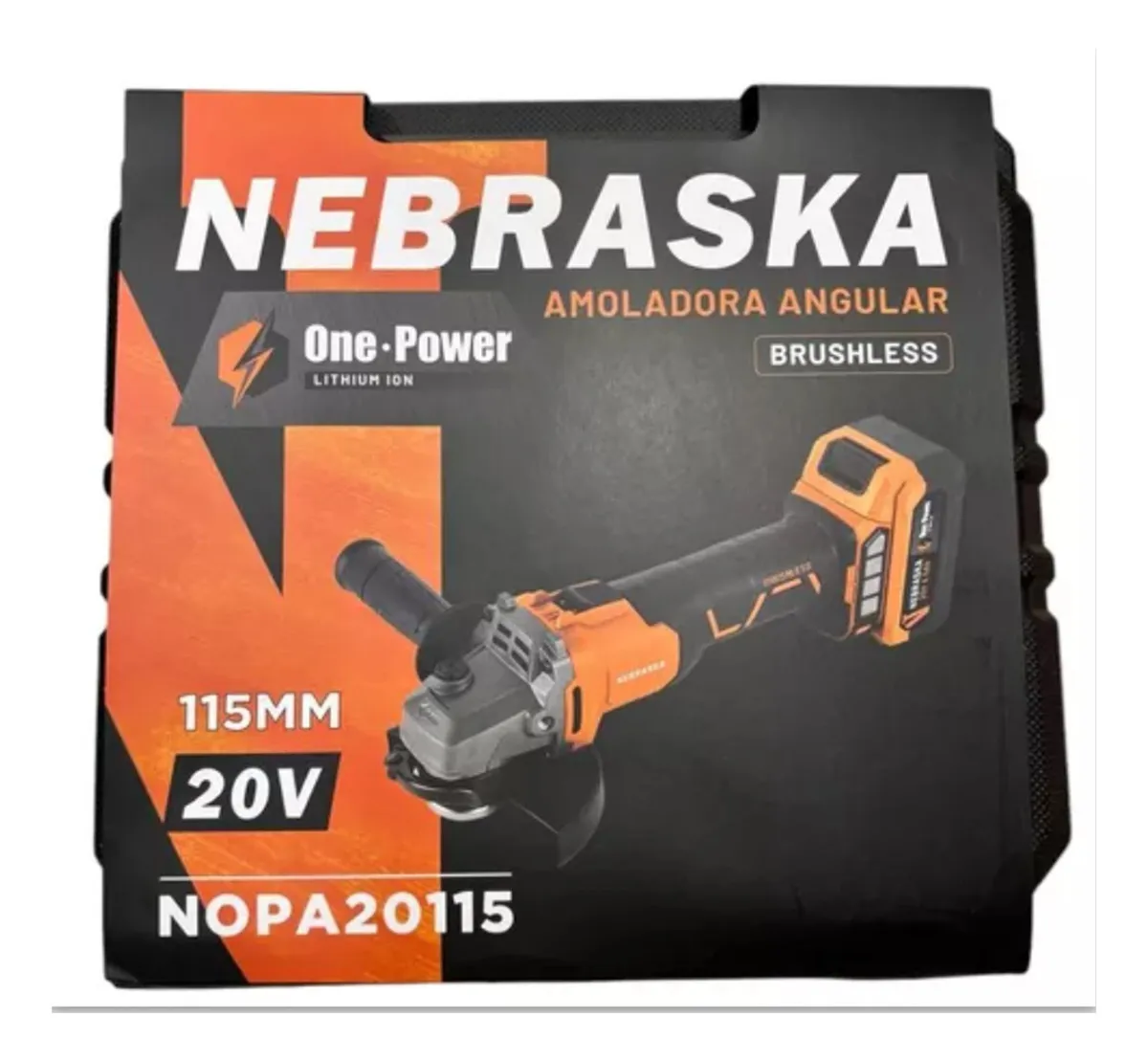 AMOLADORA ANGULAR 115MM (4 1/2") 8.500 RPM BRUSHLESS ONE-POWER 20V C/MALETIN - Imagen 5