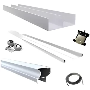 KIT COMPLETO  PARA  PLACARD 2MTS 2 PUERTAS CON MANIJON Y FELPA
