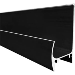 Perfil Tirador "J" Curvo Negro x 3 Mts