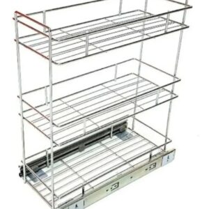 Canasto Extraible 3 Niveles Telescopico Cromo.