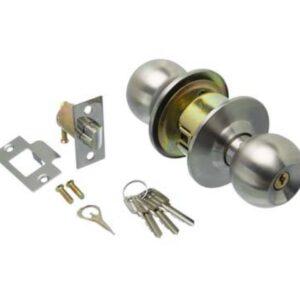 Pomo con Cerradura Orbit Satinado.