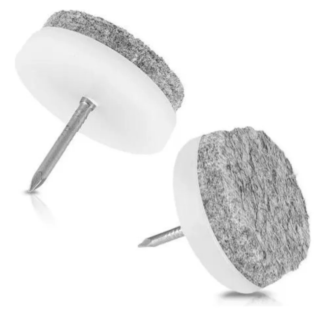 PATIN CON CLAVO 17MM BASE FELPA POR 20 UNID.