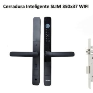 CERRADURA INTELIGENTE SLIM WIFI 350 x 37 NEGRA
