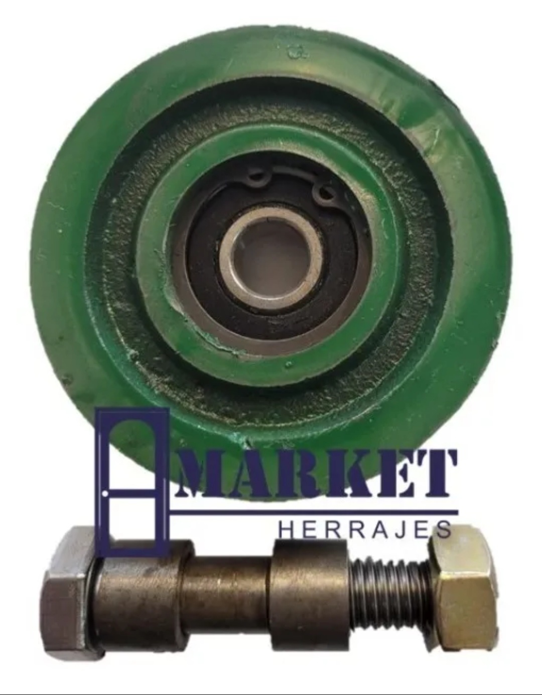 RUEDA DE FUNDICION 60 MM VERDE