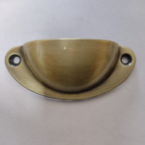CUBETA TIRADOR VINTAGE BRONCE NIQUELADO.